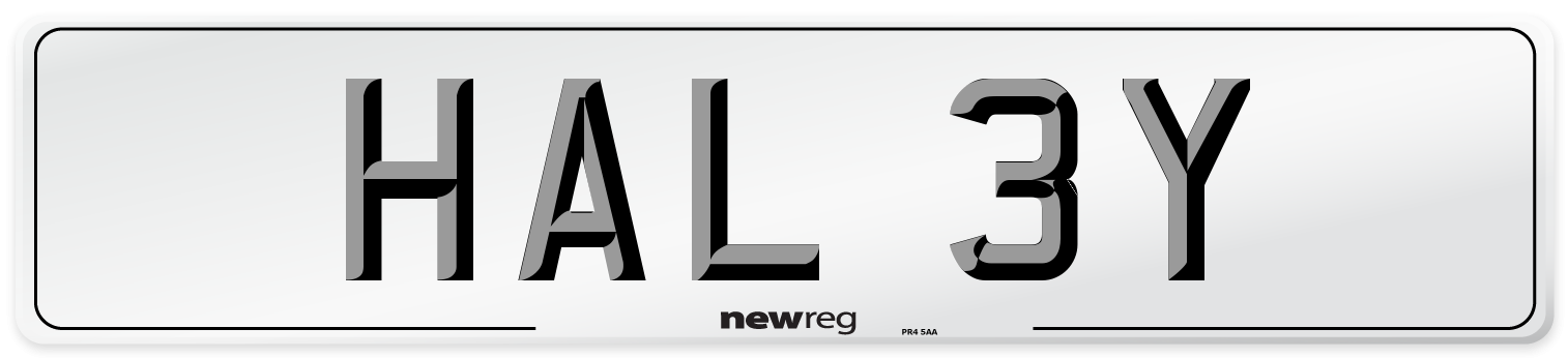HAL 3Y Number Plate from New Reg